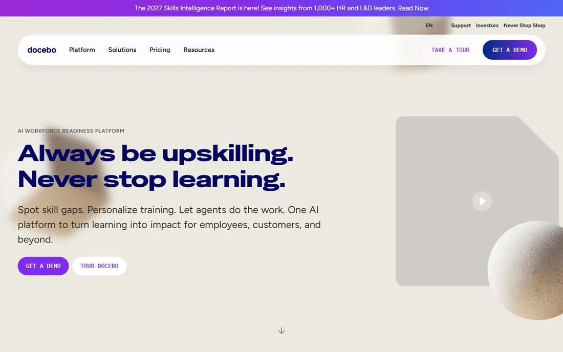 Docebo homepage