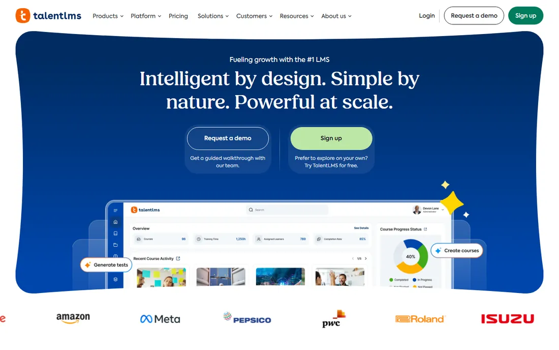 TalentLMS homepage
