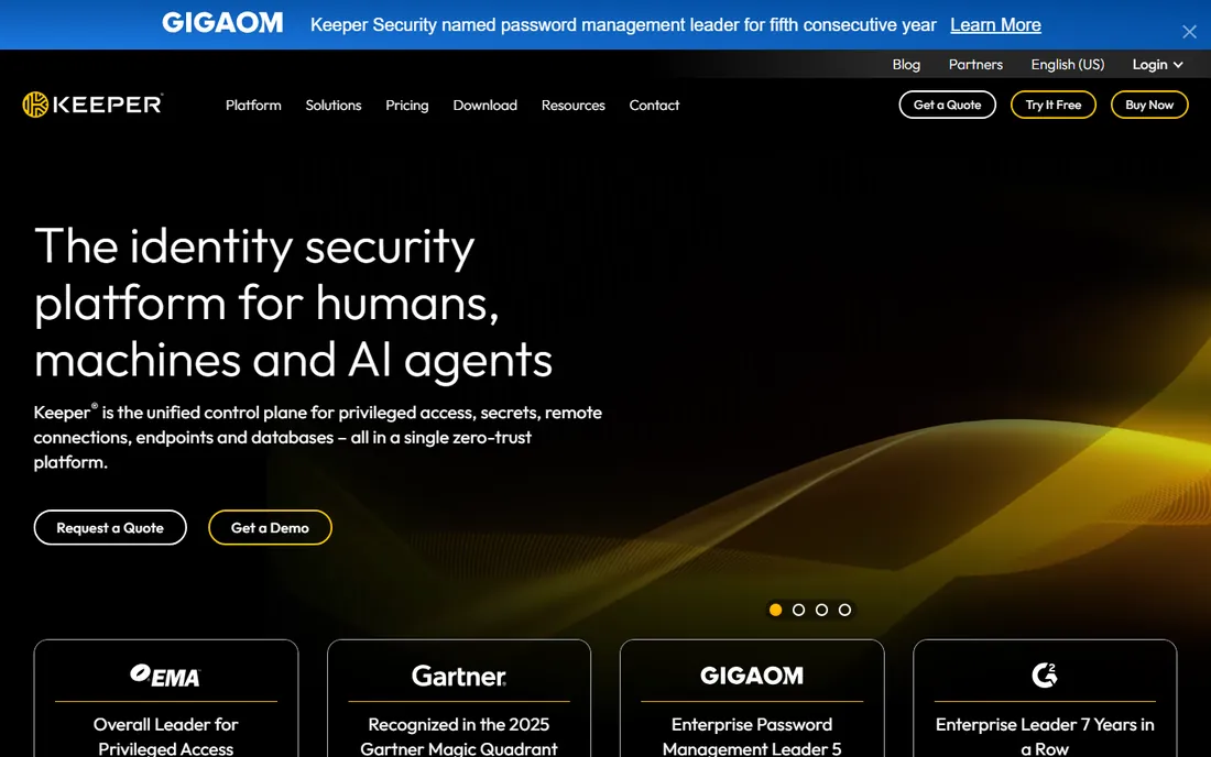 Keeper homepage