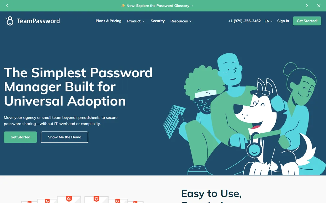 TeamPassword homepage