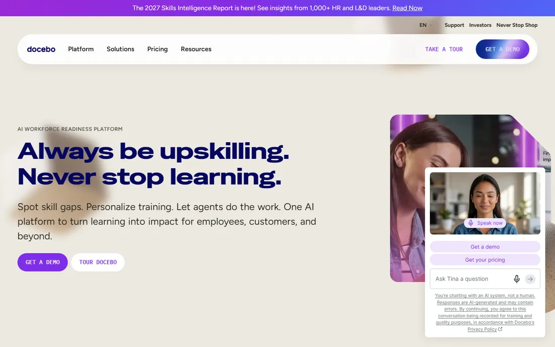 Docebo homepage