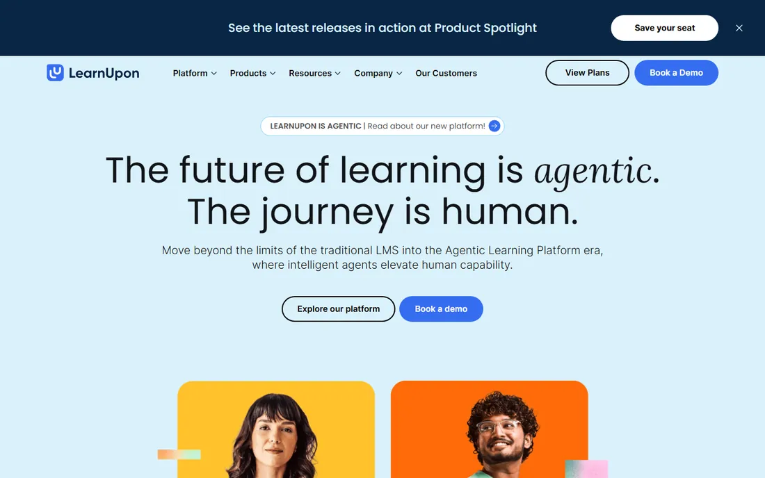 LearnUpon homepage