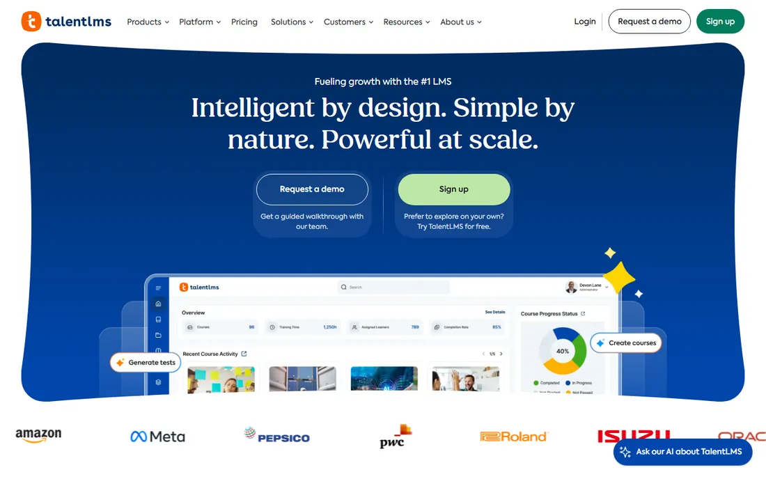 TalentLMS homepage