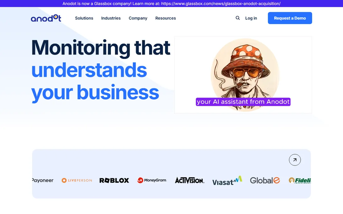 Anodot homepage