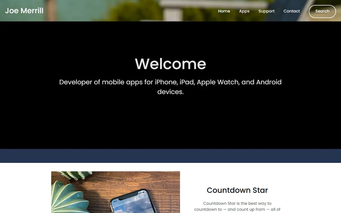 Countdown Star homepage