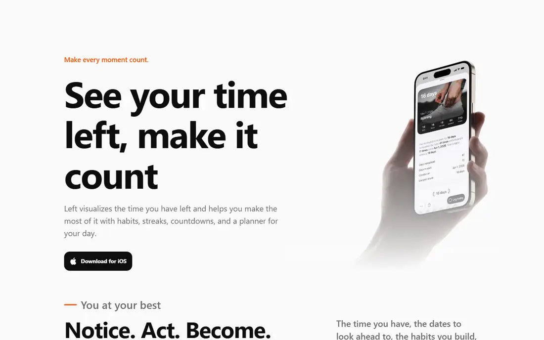 Left homepage
