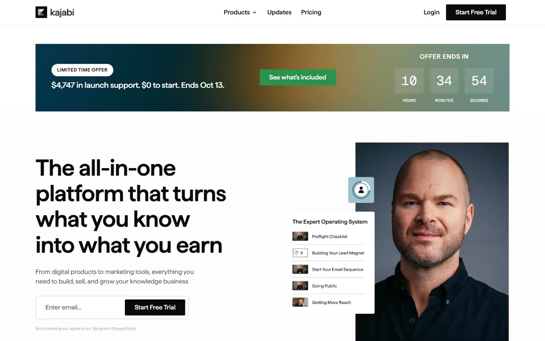 Kajabi homepage