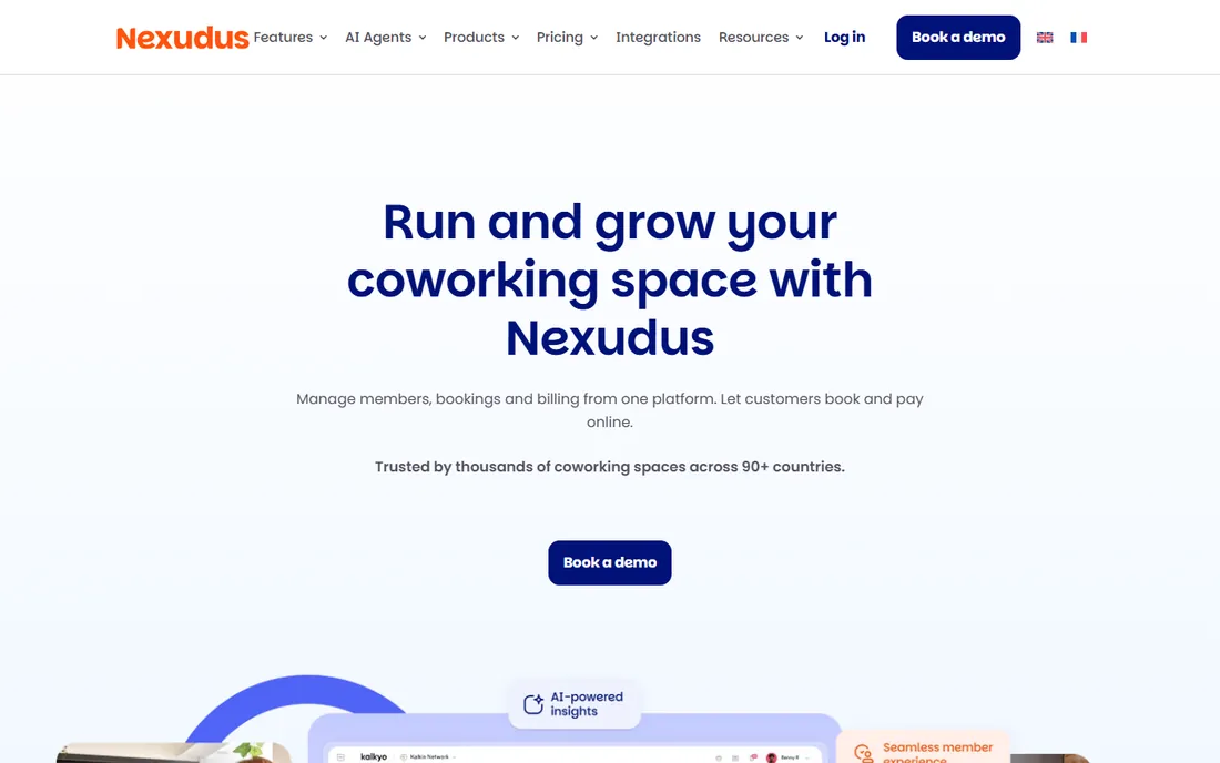 Nexudus homepage
