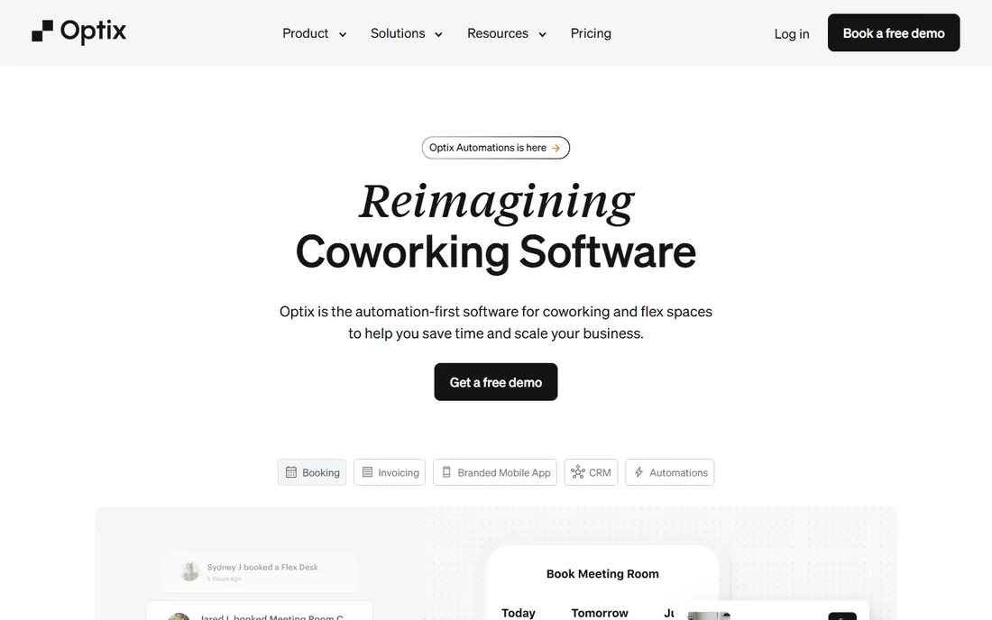 Optix homepage