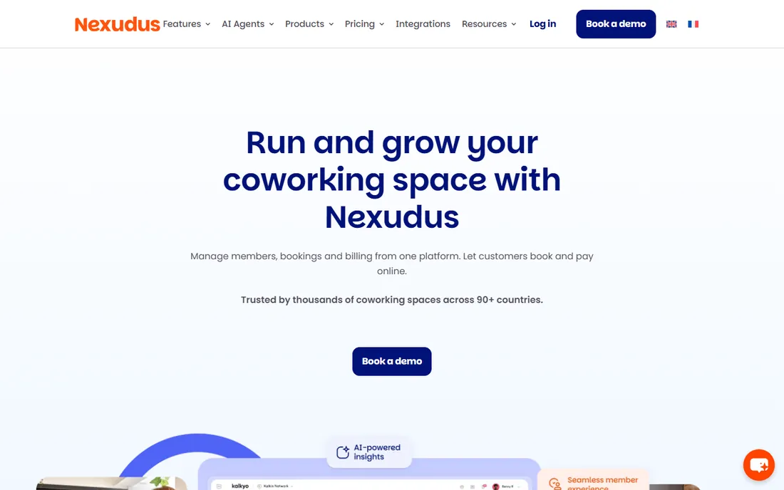 Nexudus homepage