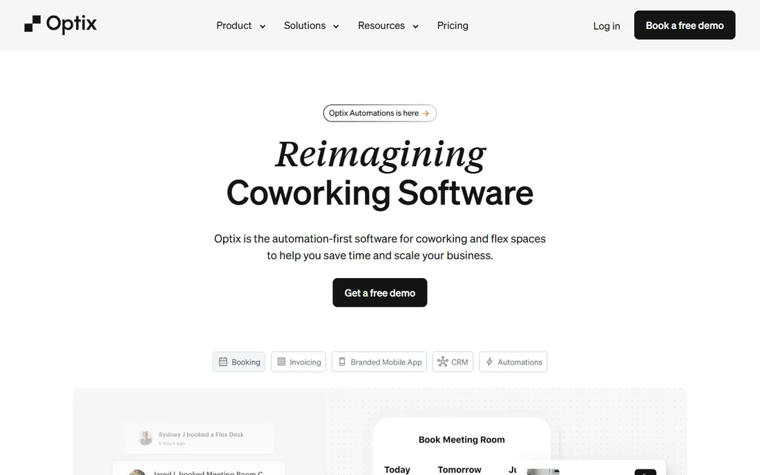 Optix homepage