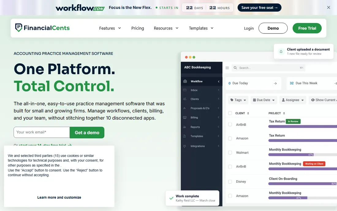Financial Cents homepage