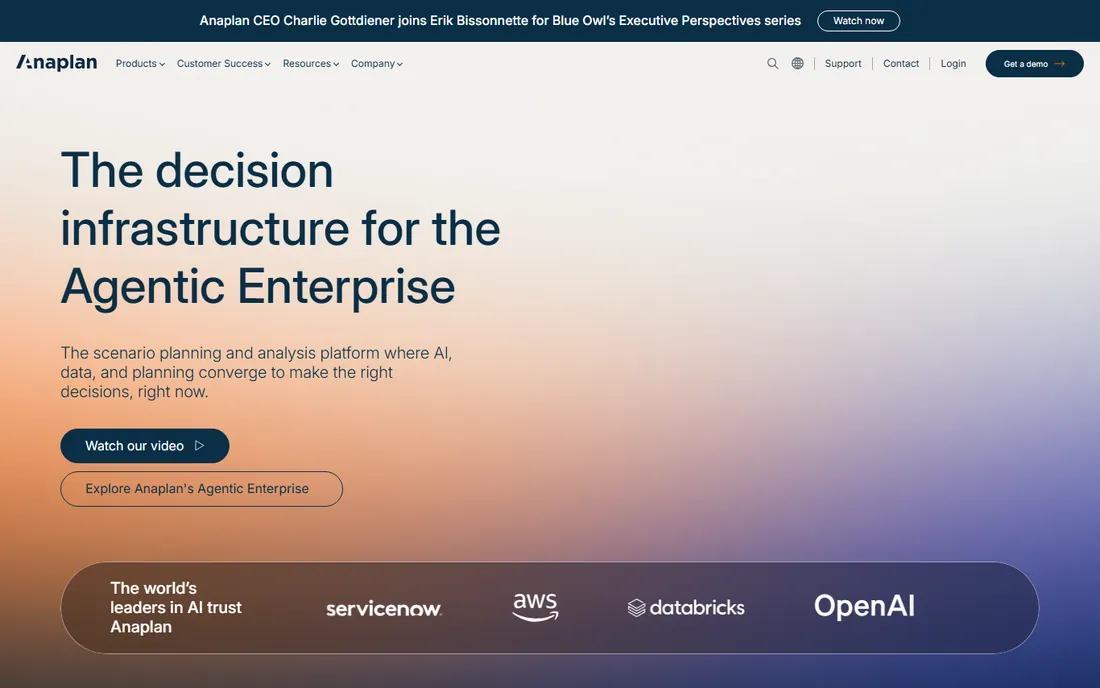 Anaplan homepage
