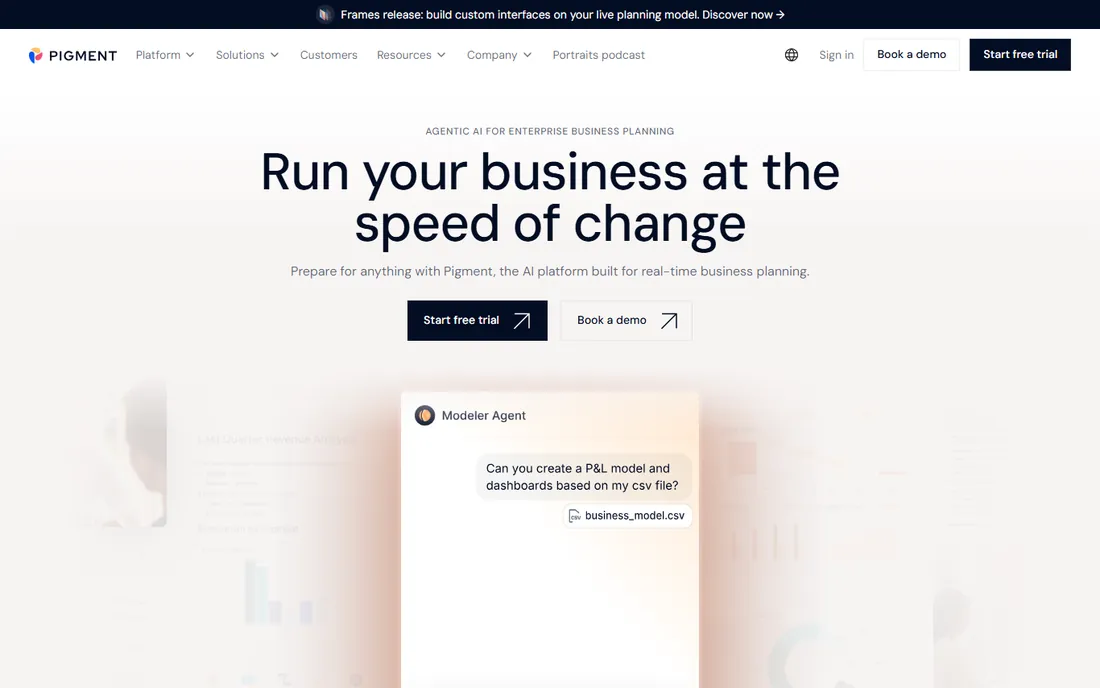 Pigment homepage