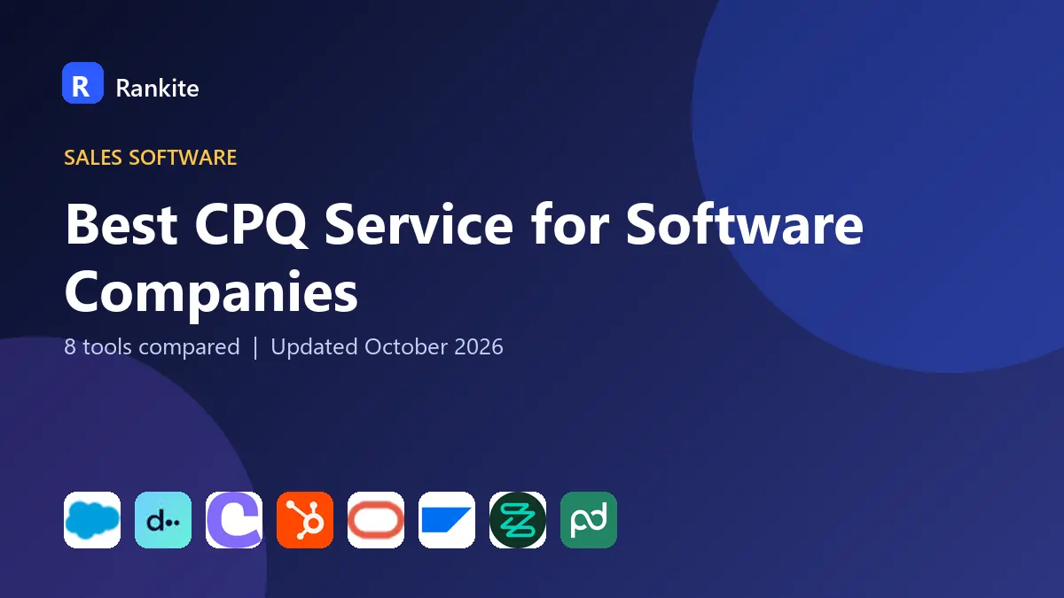 Best CPQ Service for Software Companies in 2026: 8 Tools Compared