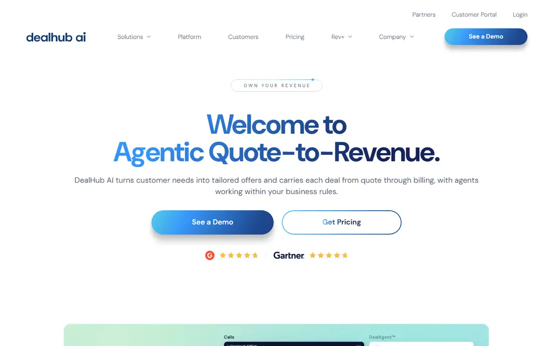 DealHub homepage