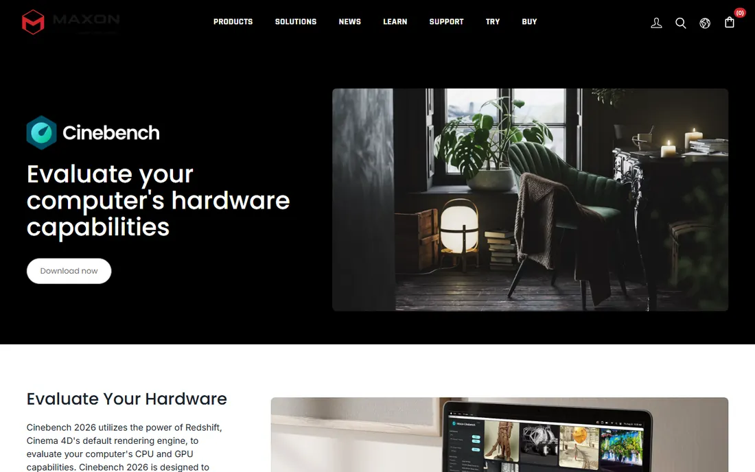 Cinebench homepage