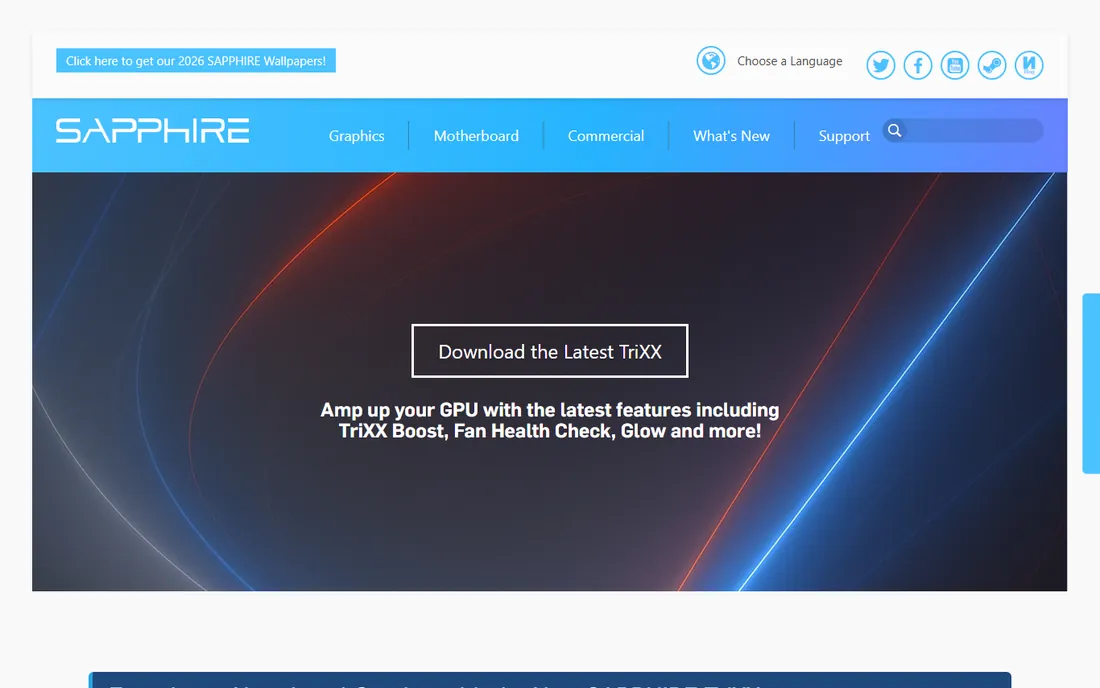Sapphire TriXX homepage