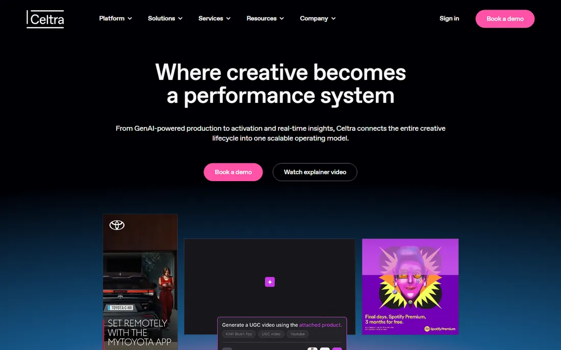 Celtra homepage
