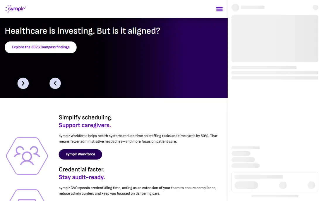 symplr homepage