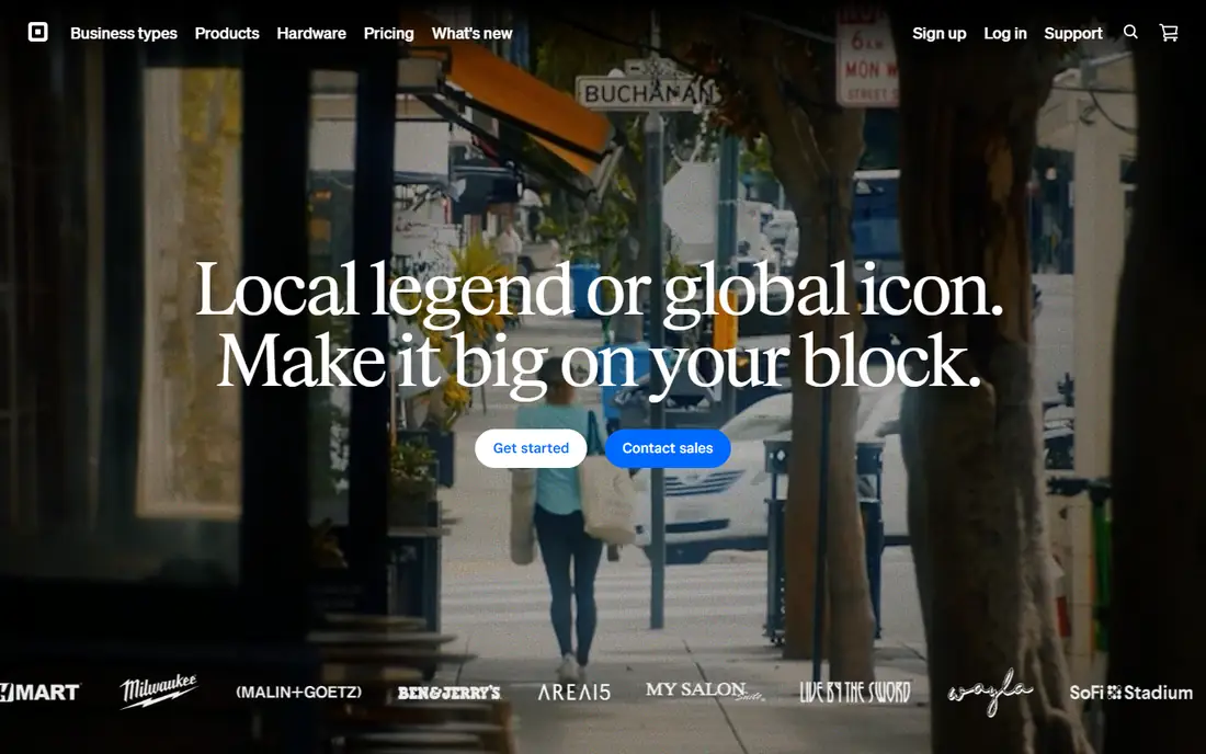 Square homepage
