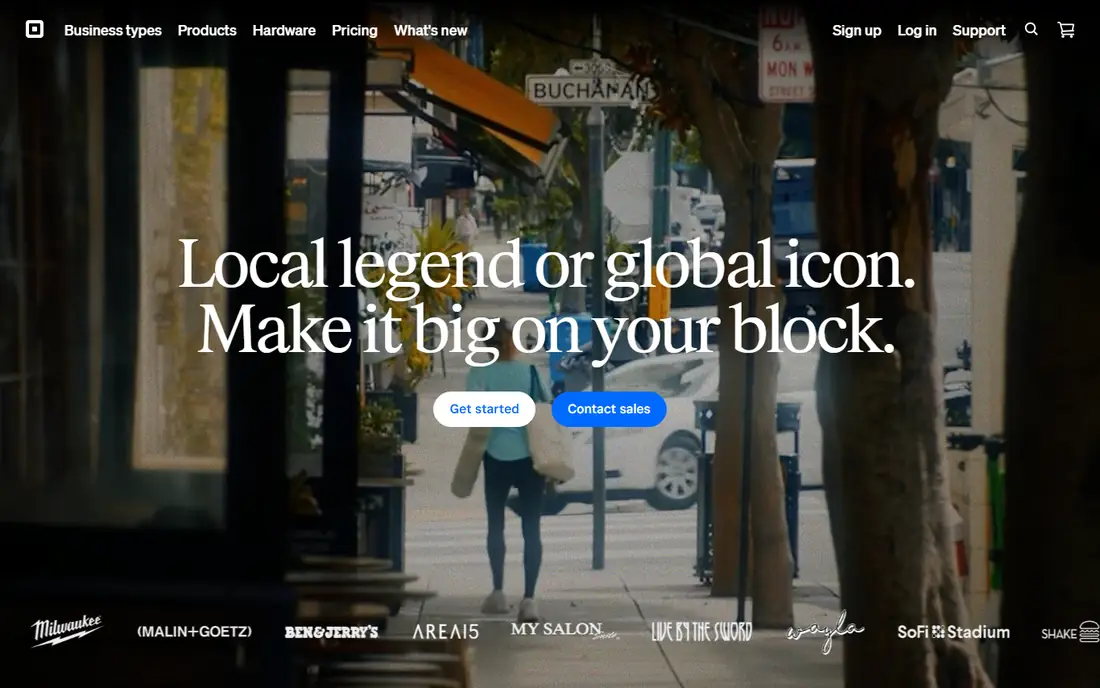 Square homepage