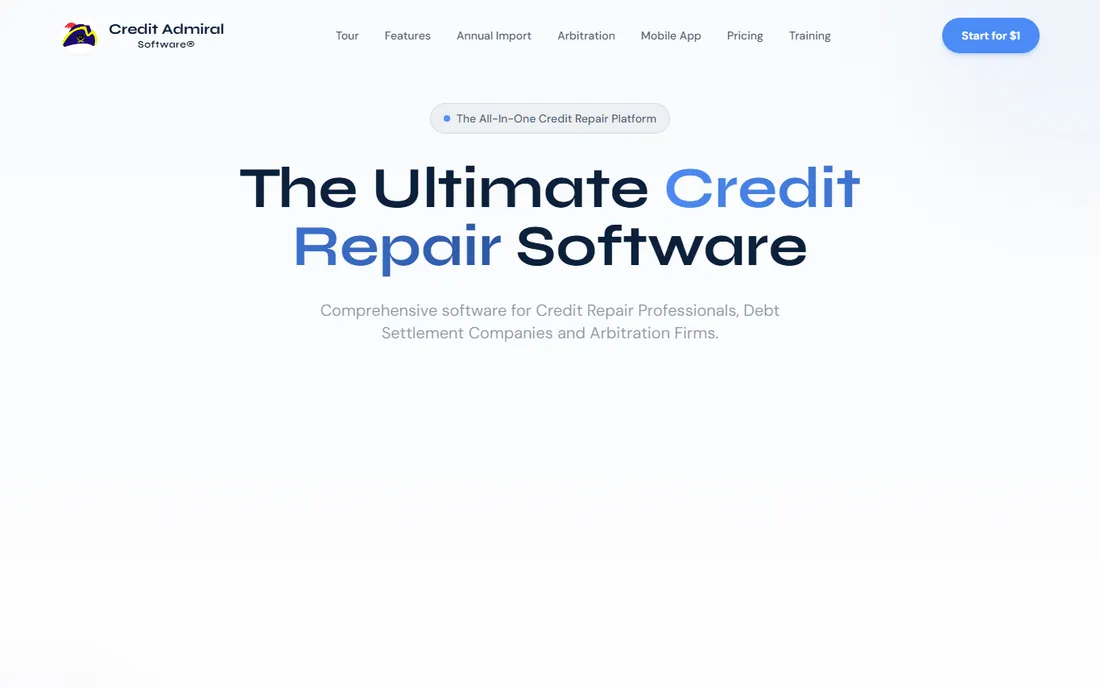 Credit Admiral homepage
