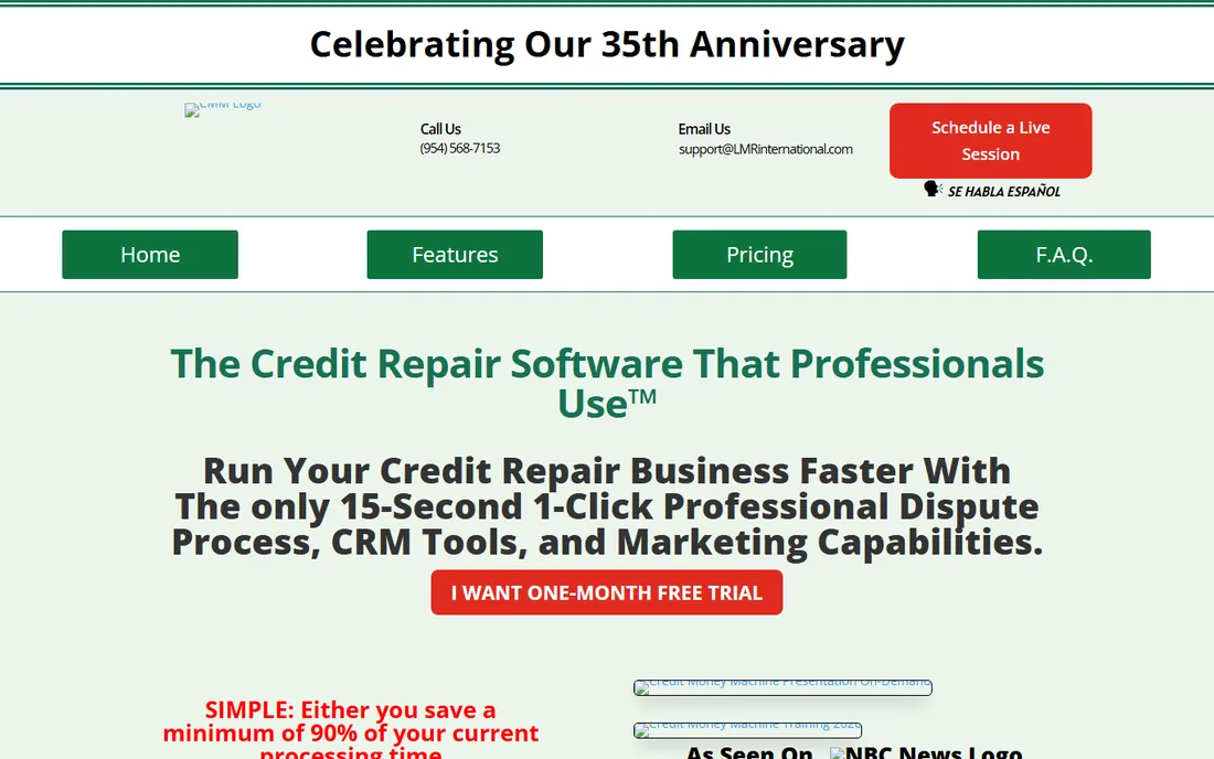 Credit Money Machine homepage