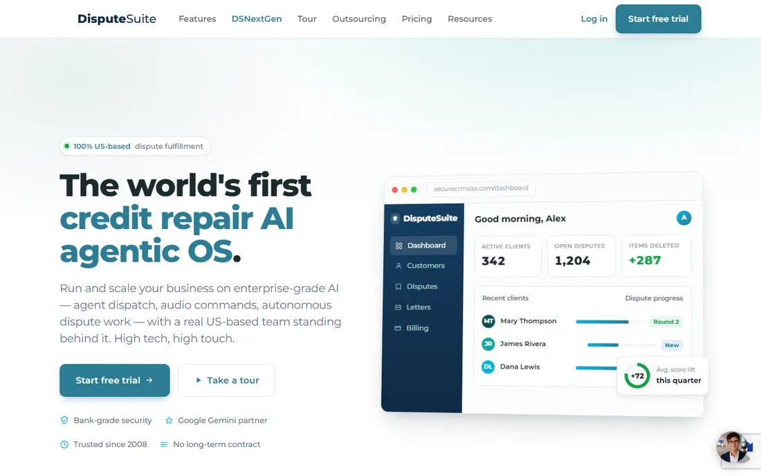 DisputeSuite homepage