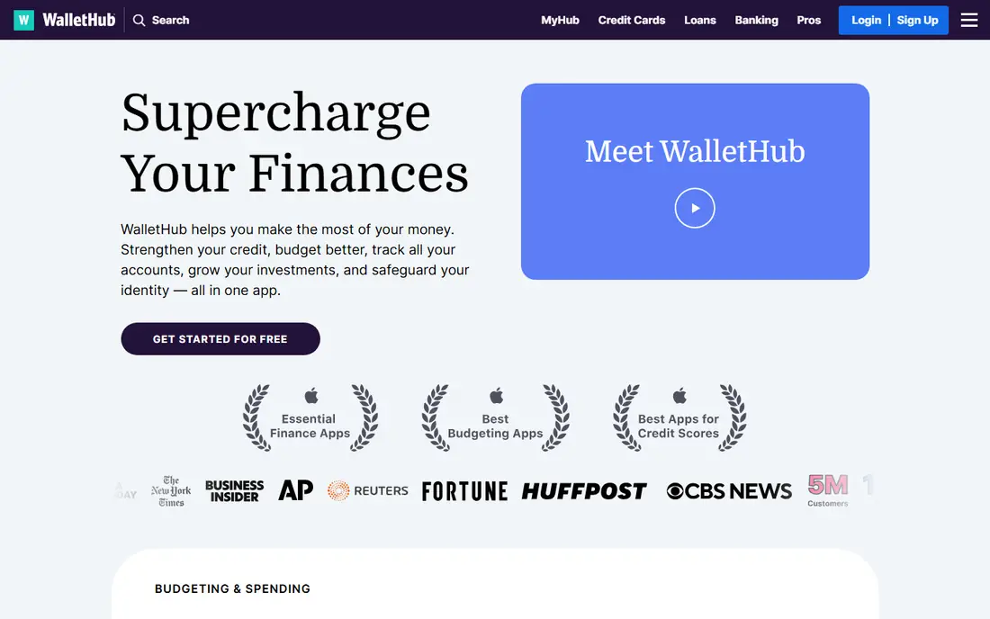 WalletHub homepage