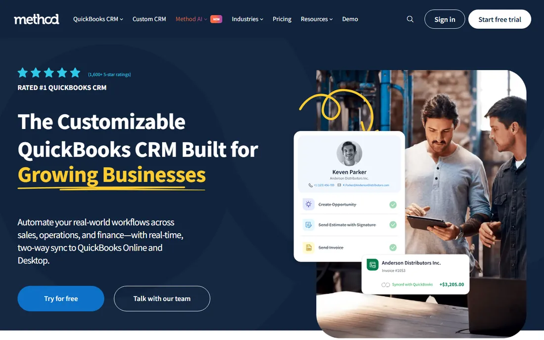Method:CRM homepage