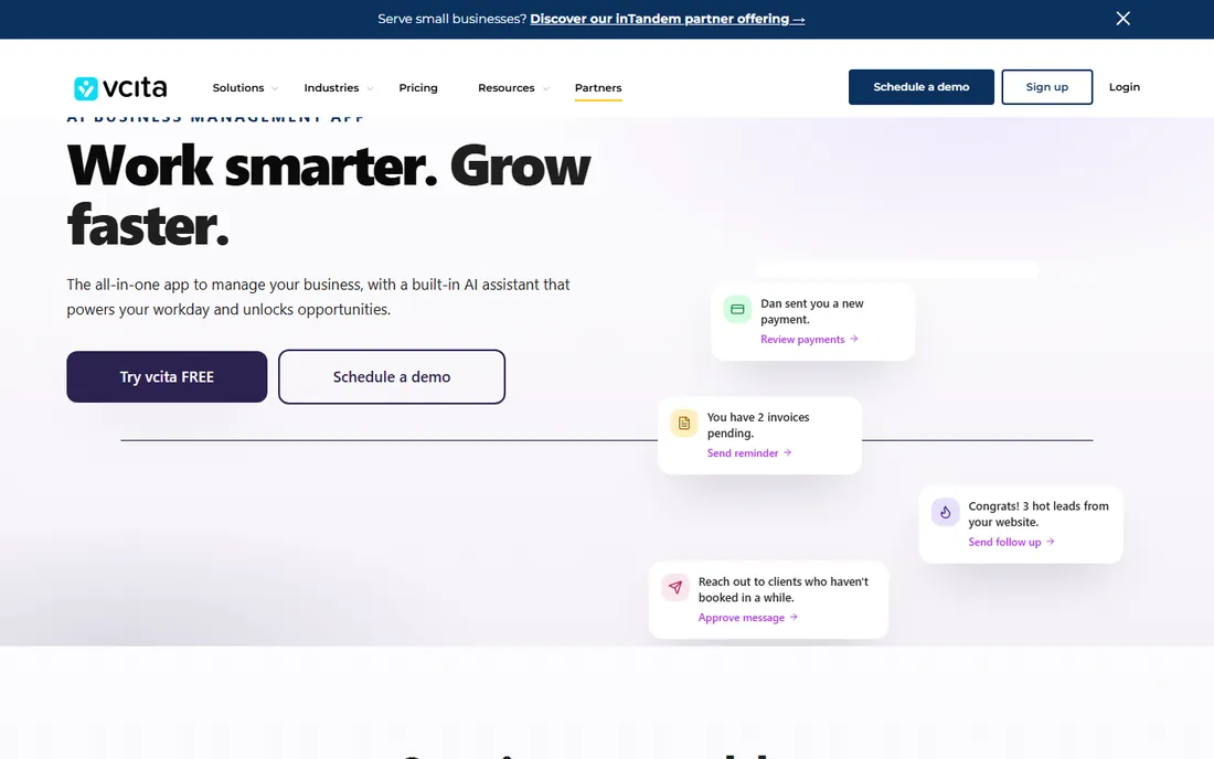 vcita homepage