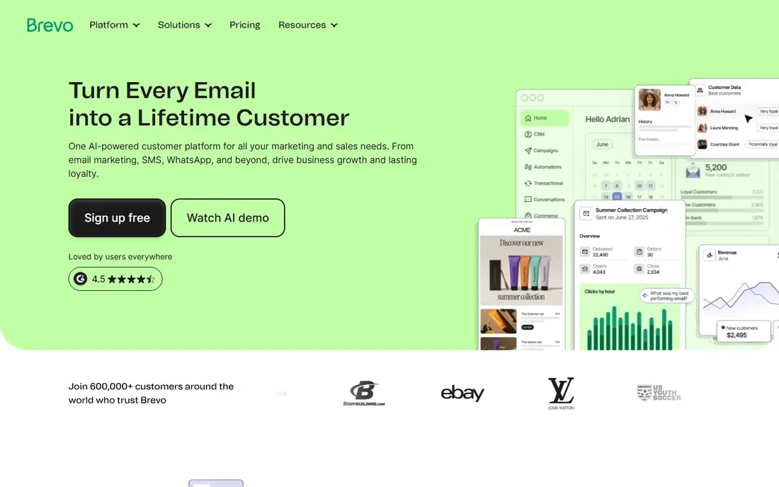 Brevo homepage