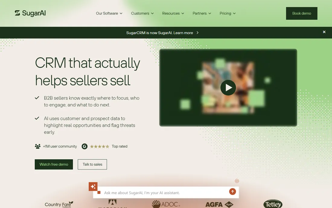 SugarAI homepage