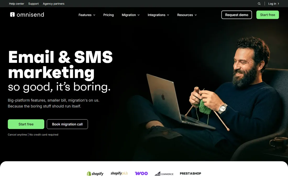 Omnisend homepage