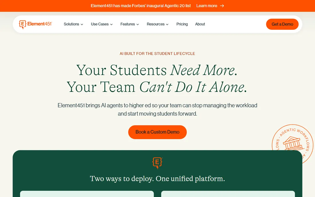 Element451 homepage