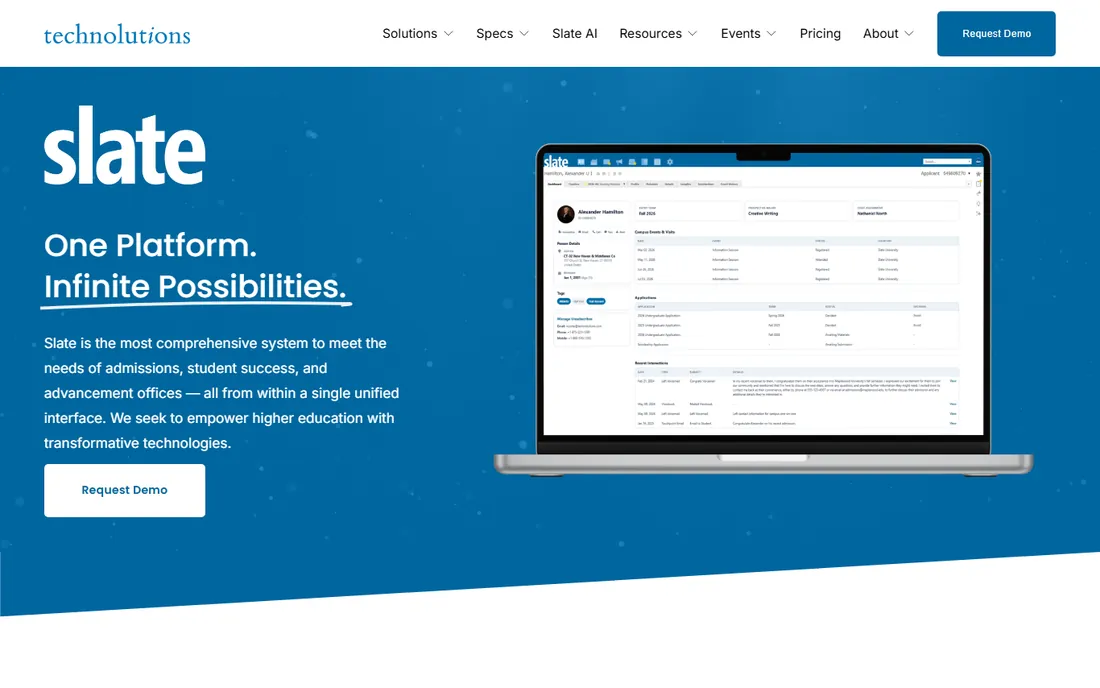 Slate (Technolutions) homepage