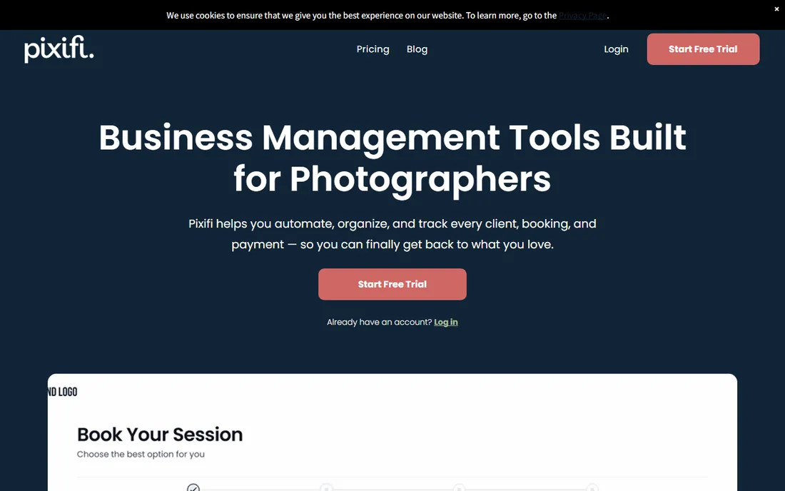 Pixifi homepage