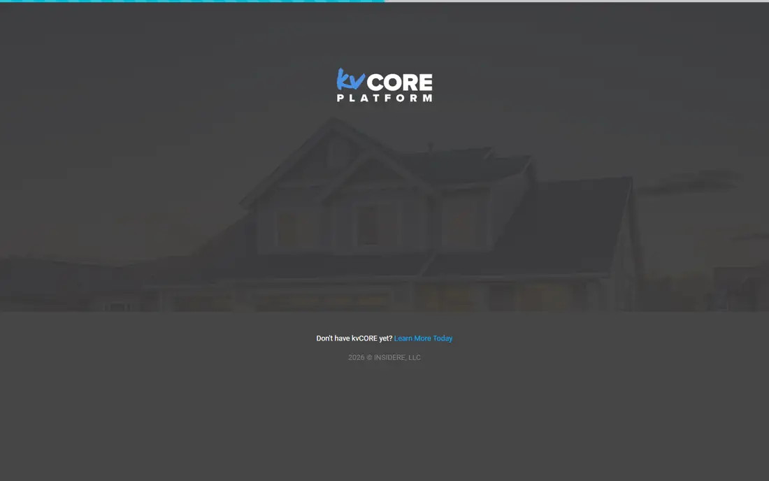 kvCORE homepage