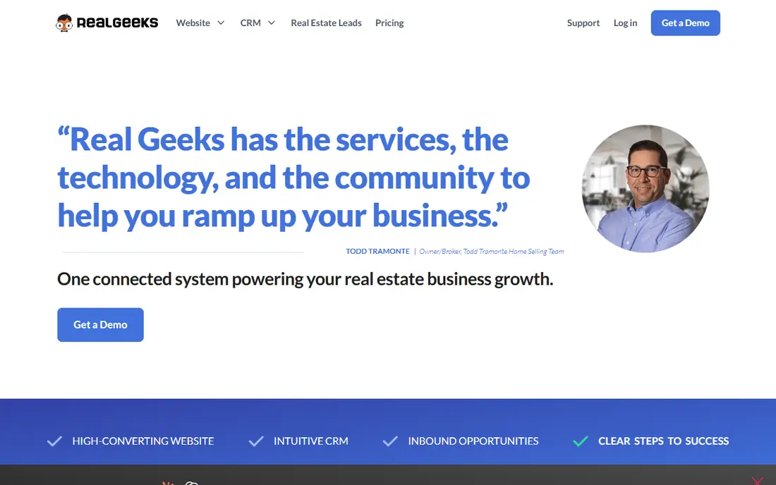 Real Geeks homepage