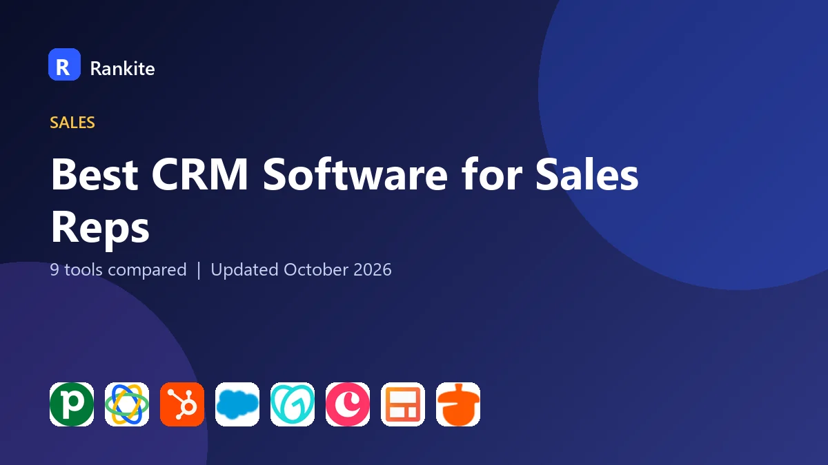 Best CRM Software for Sales Reps in 2026: 9 Tools Compared