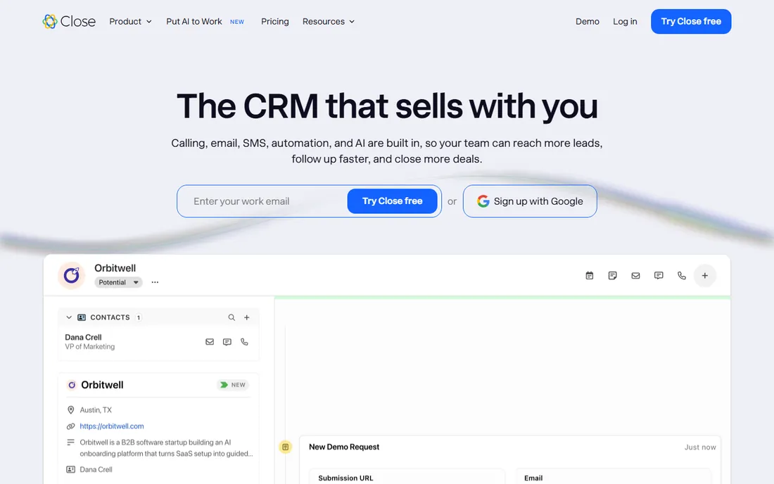 Close homepage