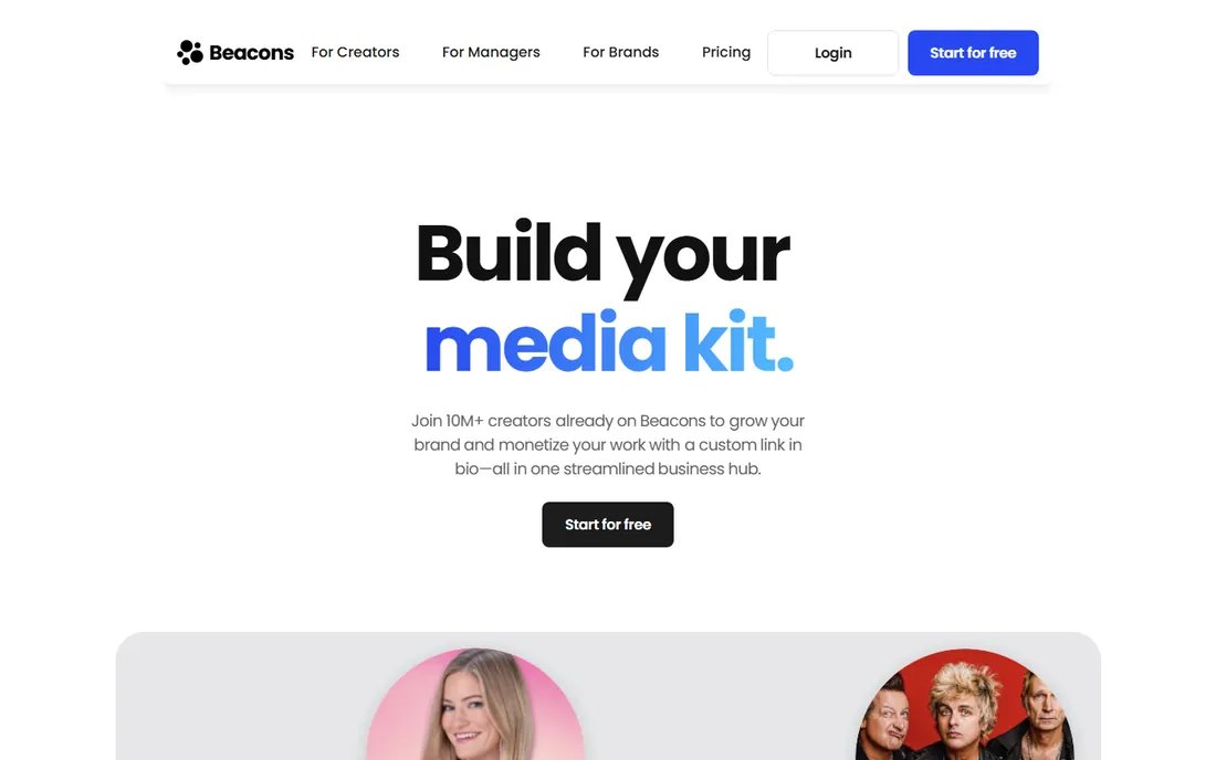 Beacons homepage