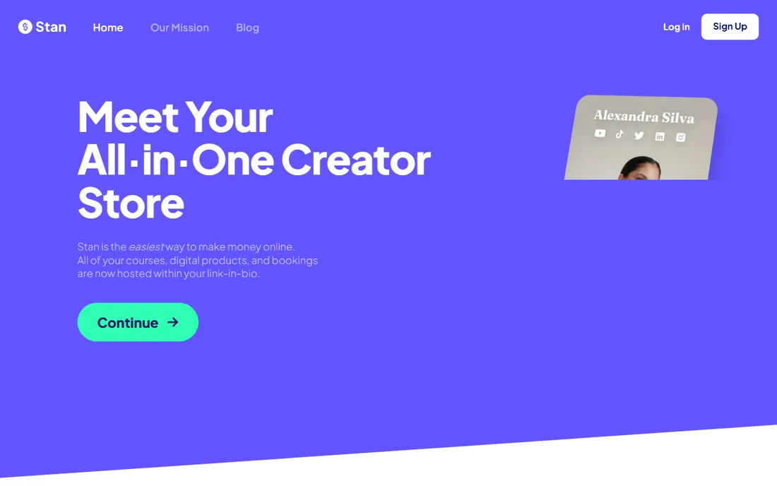 Stan Store homepage