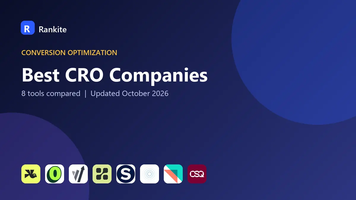 Best CRO Companies in 2026: 8 Tools Compared