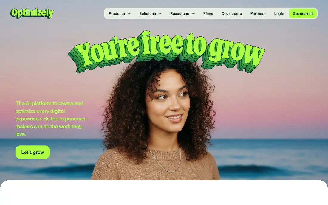 Optimizely homepage