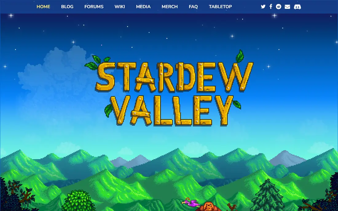 Stardew Valley homepage