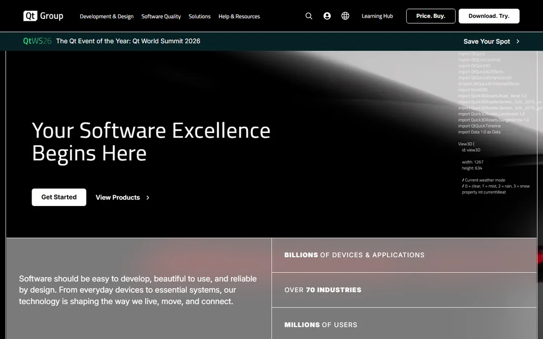 Qt homepage