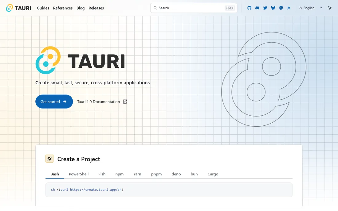 Tauri homepage