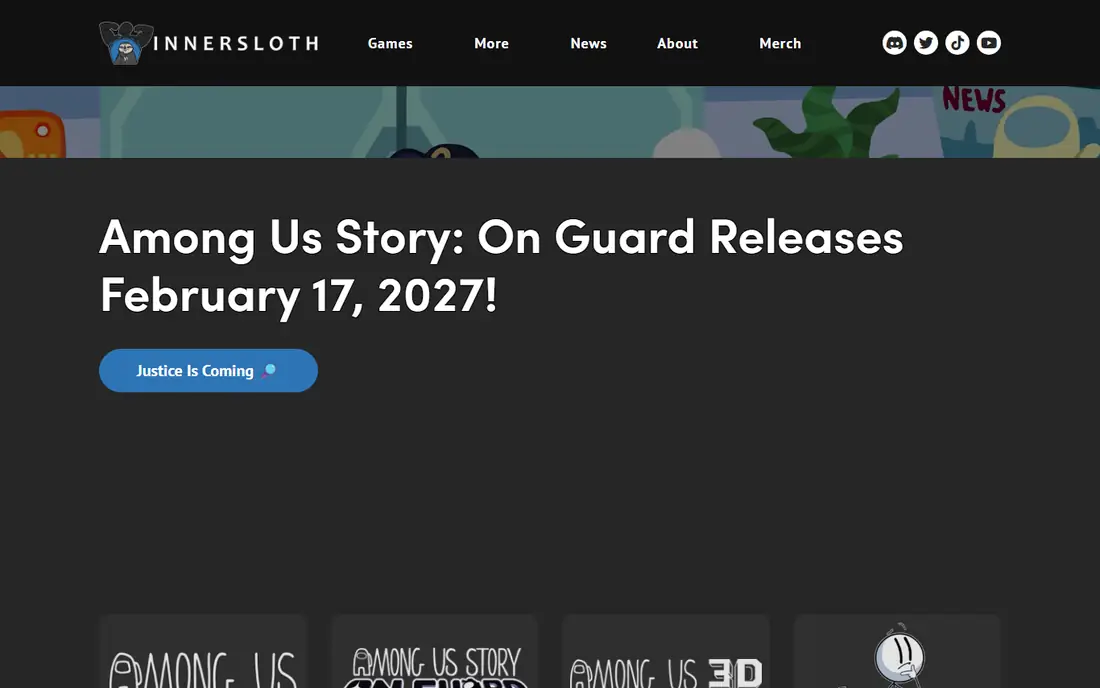 Among Us homepage